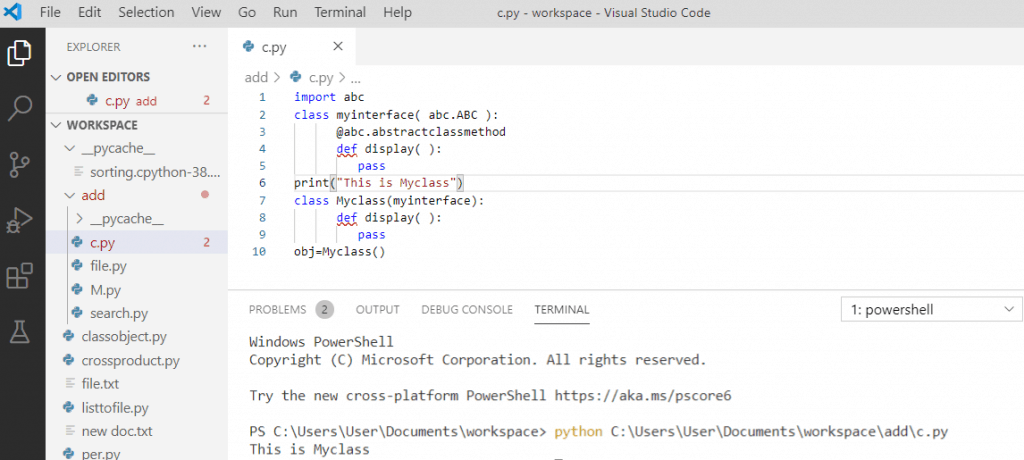 что такое интерфейс в Python с примером