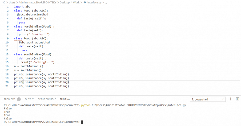 разница между абстрактным классом и интерфейсом в Python